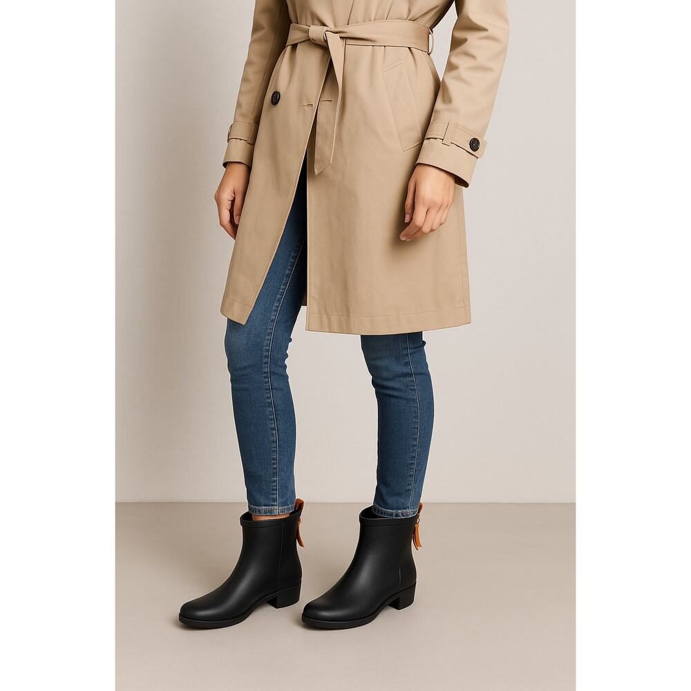 Aigle MS Juliette Bot Short Rain Boots Black Rubber Women’s EU 37 / US 6.5–7